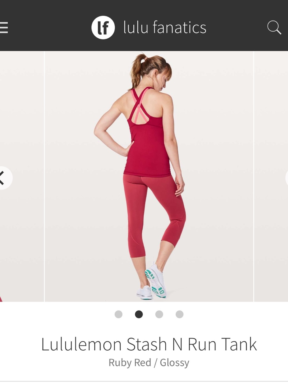 LULULEMON STASH RUN COMPRESSION TANK - Picture 2 of 3
